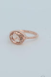 1ct Oval Cut Peach Morganite Bezel Set Solitaire Women Ring 14k Rose Gold Finish
