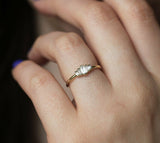 1.6ct Baguette Cut VVS1D Diamond Engagement Ring Minimalist 14k Yellow Gold Over