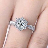 1.5Ct Round Cut Diamond Halo Engagement Ring 14K White Gold Finish with Accents
