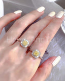 2.2ct Cushion Cut Simulated Sapphire Halo Engagement Ring 14k White Gold Plated