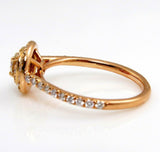 5Ct Round Cut Diamond Accent Dual Halo Solitaire Ring 14K Rose Gold Finish