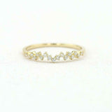 Half Eternity Wedding Band 0.65ct Round Cut VVS1D Diamond 14k Yellow Gold Finish