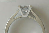0.8ct Princess Cut Diamond Engagement Ring Classic Solitaire 14k White Gold Over