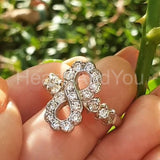 2.2ct Round Cut Moissanite Infinity Love Engagement Ring 14k White Gold Plated