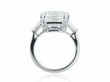 3Ct Asscher Baguette Cut Diamond Cocktail Engagement Ring 18K White Gold Finish