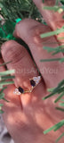 0.2ct Marquise Cut Simulated Sapphire Ring Guard Stylish 14k White Gold Plated
