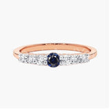 0.5ct Round Cut Simulated Sapphire Minimalist Wedding Band 14k YellowGold Plated