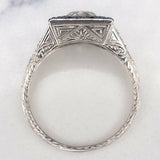 4Ct Round Cut Diamond Art Deco Sapphire Halo Engagement Ring 14K White Gold Over