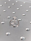1ct Heart Simulated Diamond Solitaire with Accents Ring 14k White Gold Plated