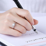 0.6ct Round Cut Diamond Engagement Ring 14k White Gold Finish Floral Solitaire