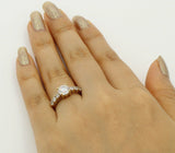 Accents Solitaire Engagement Ring 2ct Round Cut Diamond 14k Yellow Gold Finish