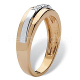 0.2ct Round Cut Moissanite Anniversary Women Wedding Band 14k Yellow Gold Plated