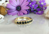 1.9ct Wedding Ring Band Round Cut Diamond Stackable Design 14k YellowGold Finish