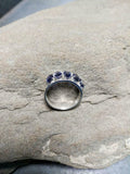 2.5ct Wedding Ring Band Oval Cut Purple Amethyst Five Stone 14k WhiteGold Finish