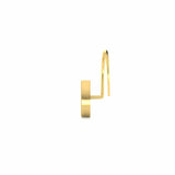 0.3ct Round Cut Diamond Leaf Nose Pin Ring Piercing Women 14k Yellow Gold Finish