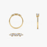 1ct Heart Simulated Diamond Solitaire with Accents Ring 14k Yellow Gold Plated