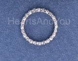 2.2ct Pear Simulated Diamond Bezel Eternity Wedding Band 14k White Gold Plated