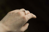 0.5ct Round Cut Red Garnet Engagement Ring Solitaire ByPass 14k WhiteGold Finish