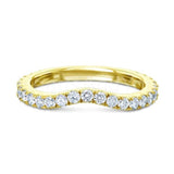 0.5ct Round Cut Moissanite Anniversary Women Wedding Band 14k White Gold Plated