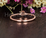 0.01ct Round Cut Moissanite Octopus Women Engagement Ring 14k Rose Gold Plated