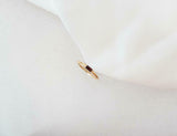 0.2ct Engagement Ring Baguette Cut Red Garnet Minimalist 14k Yellow Gold Finish