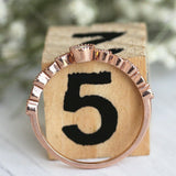 0.5Ct Round Cut Diamond Milgrain Minimalist Solitaire Ring 14K Rose Gold Finish