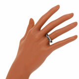 2ct Round Cut Blue Sapphire Wedding Band Stylish Eternity 14k White Gold Finish